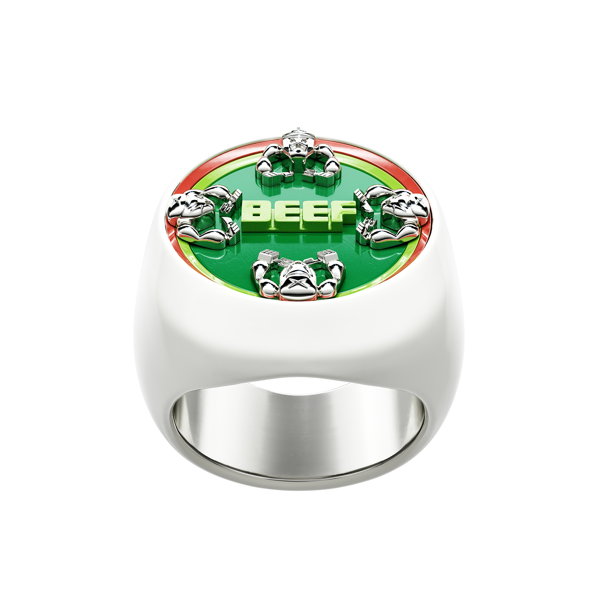 A detail of Beef Ring in Clover